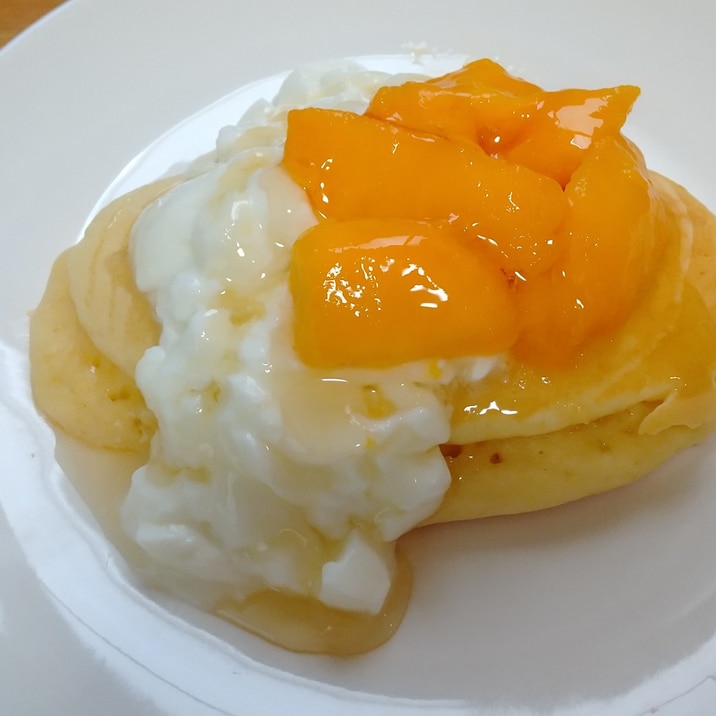 マンゴーパンケーキ レシピ 作り方 By こんにちわ まだまだお料理勉強中です 楽天レシピ